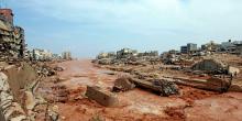 La ville de Derna, dans l'est de la Libye, dévastée par des inondations.   © - / AFP


