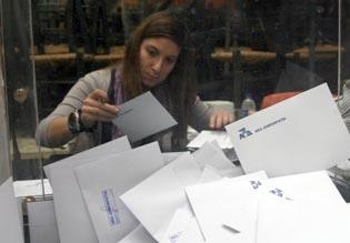 Décompte du vote des primaires de la droite grecque
