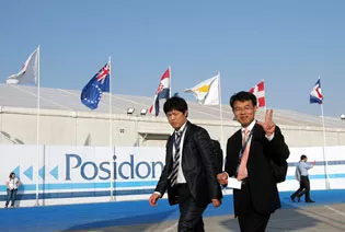 Des hommes d&#039;affaires Chinois au Salon Posidonia. ANA/O.Panagiotou